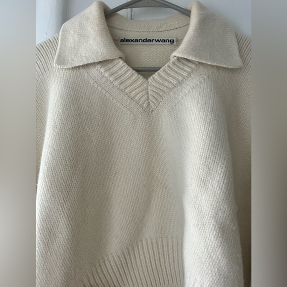 Alexander Wang Chunky Wool Collared Sweater- Size M - Picture 6 of 9